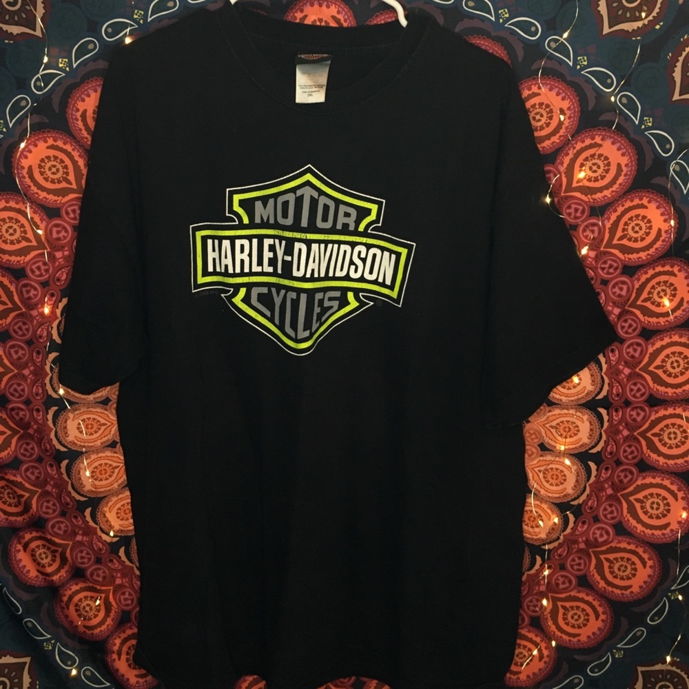 COPY - 2XL Black Harley Davison Moblie,Alabama Tee